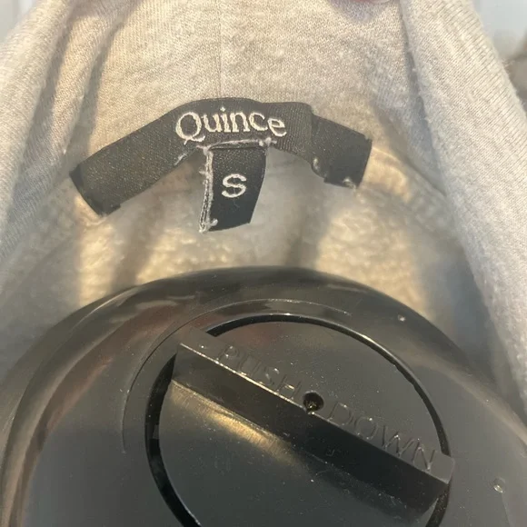 Quince SuperSoft Fleece Set with Hoodie & Pants in Grey XS Pant/Small Top - Picture 9 of 10